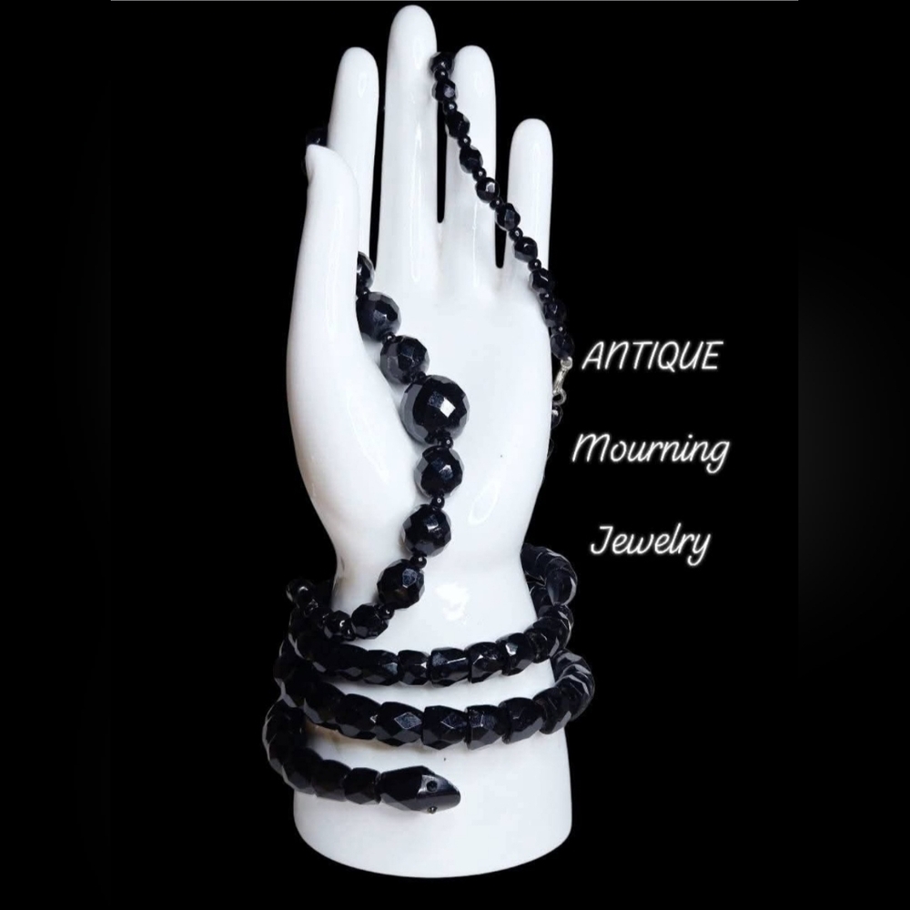 Antique Jet Mourning Jewelry